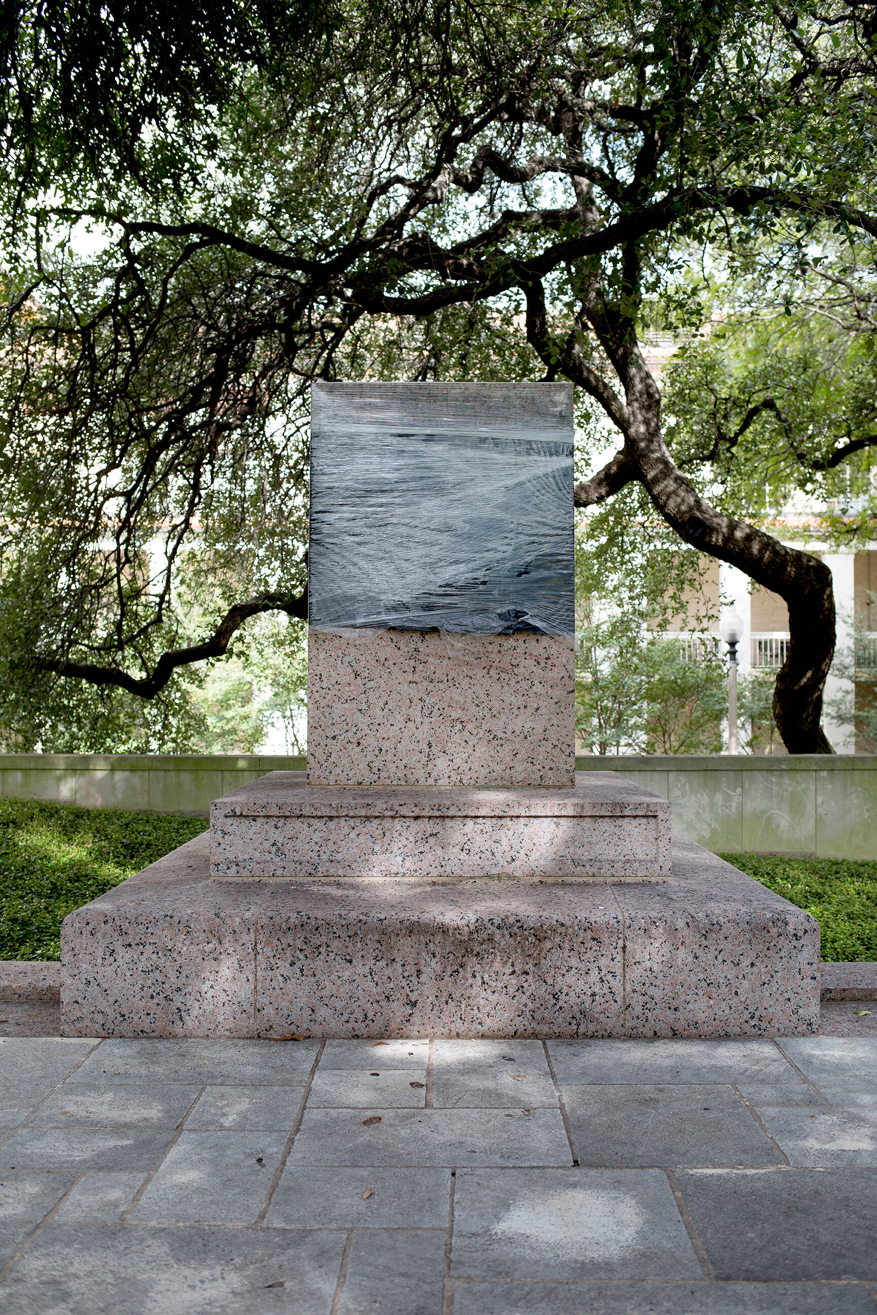 Removed James Stephen Hogg monument, University of Texas, Austin Texas