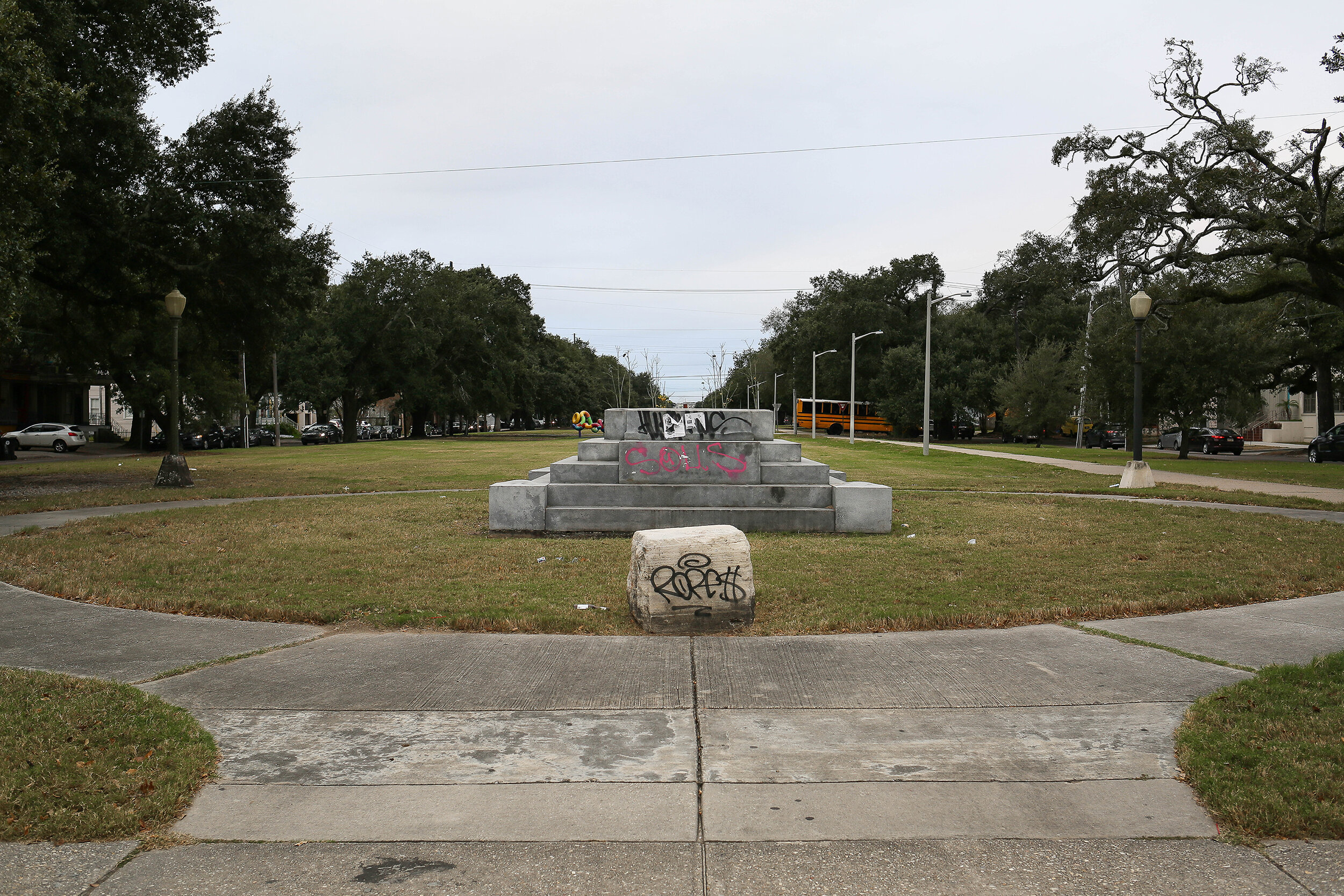Removed Jefferson Davis monument New Orleans, Louisiana