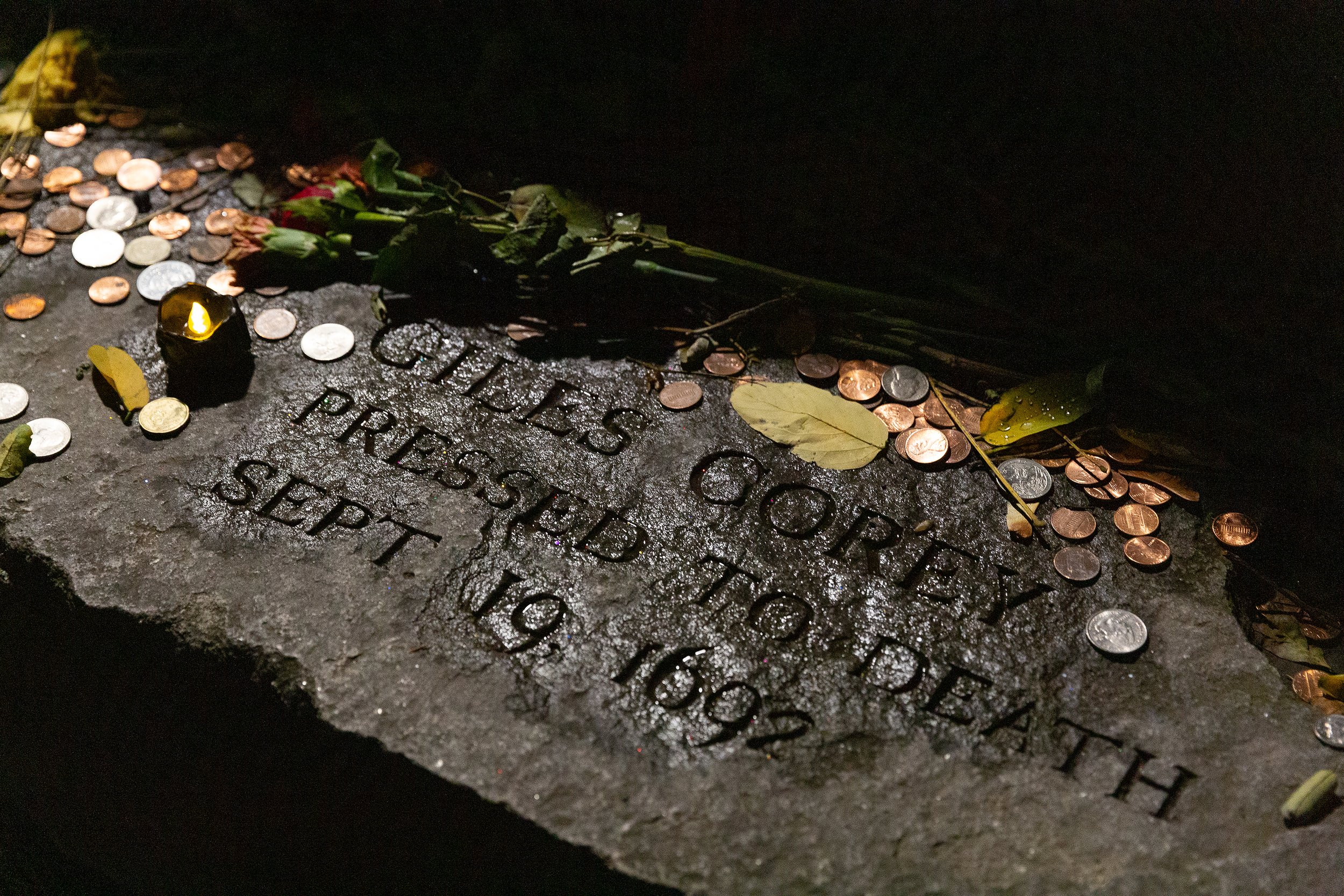 Giles Corey Memorial, Salem, Massachusetts. 2023