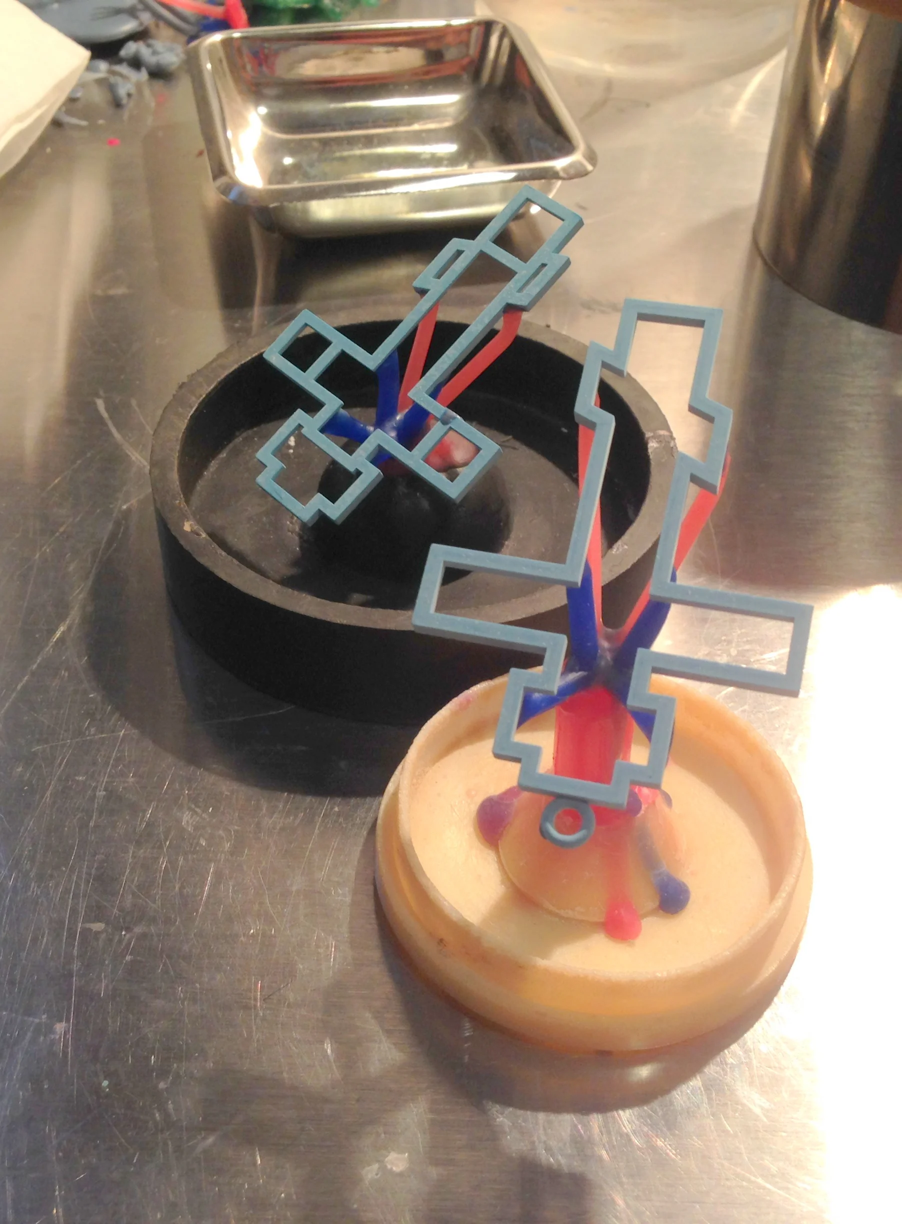 3D wax printout setup for casting