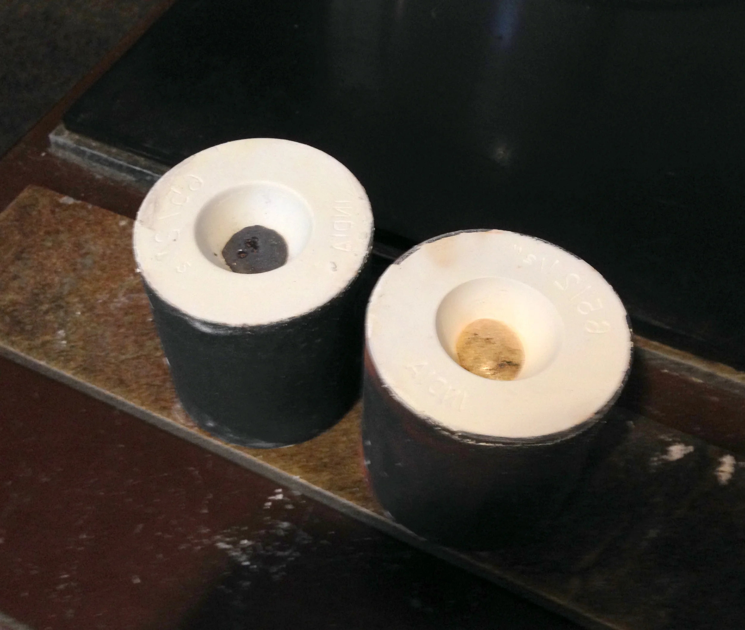 Flasks for Sarah's ring after metal pour