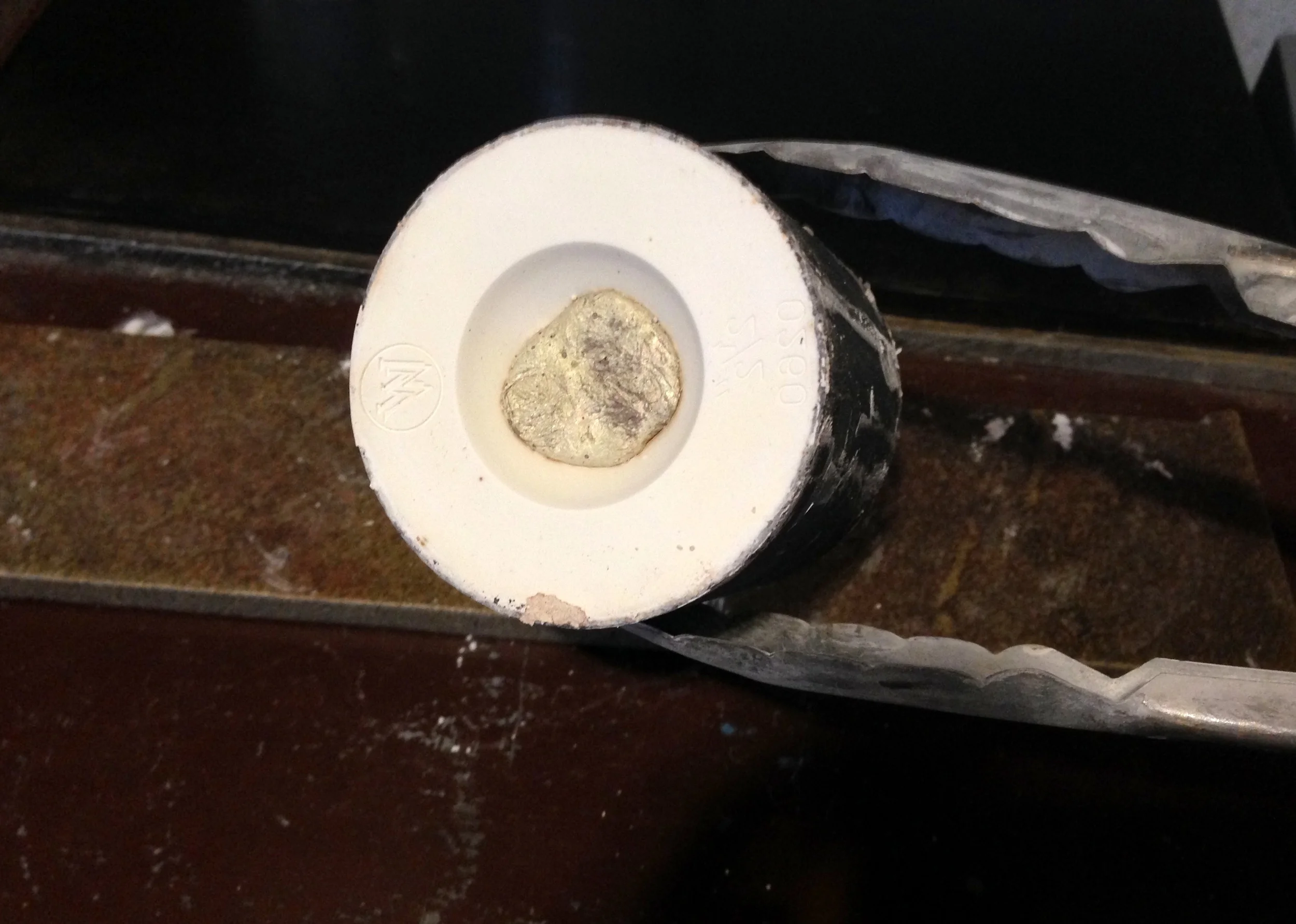 Flask for Adam's ring after metal pour