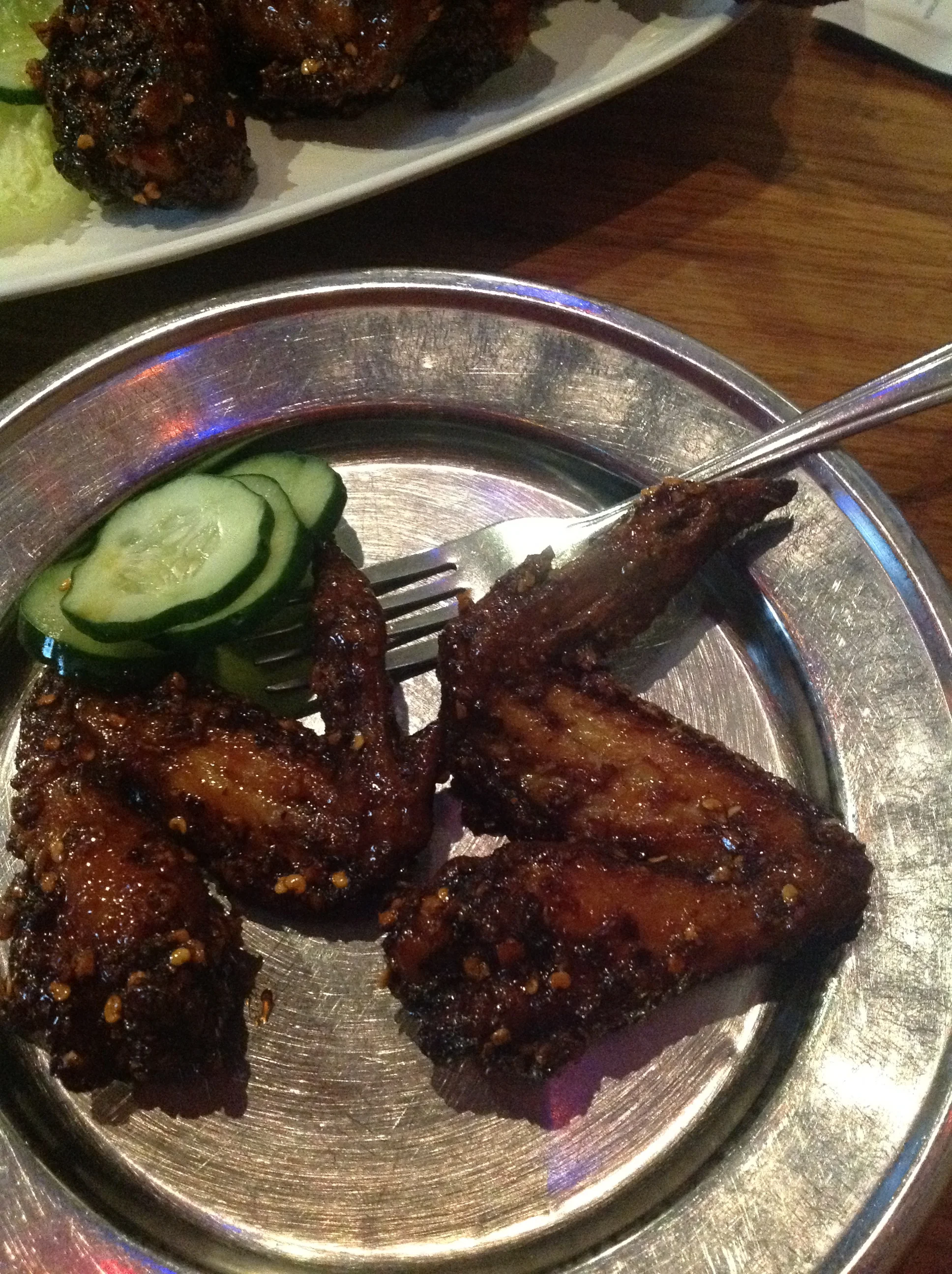 Ike's Vietnamese Fish Sauce Wings, one of the three specialties of the house.