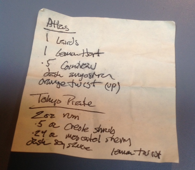 Atlas and Tokyo Pirate Recipes
