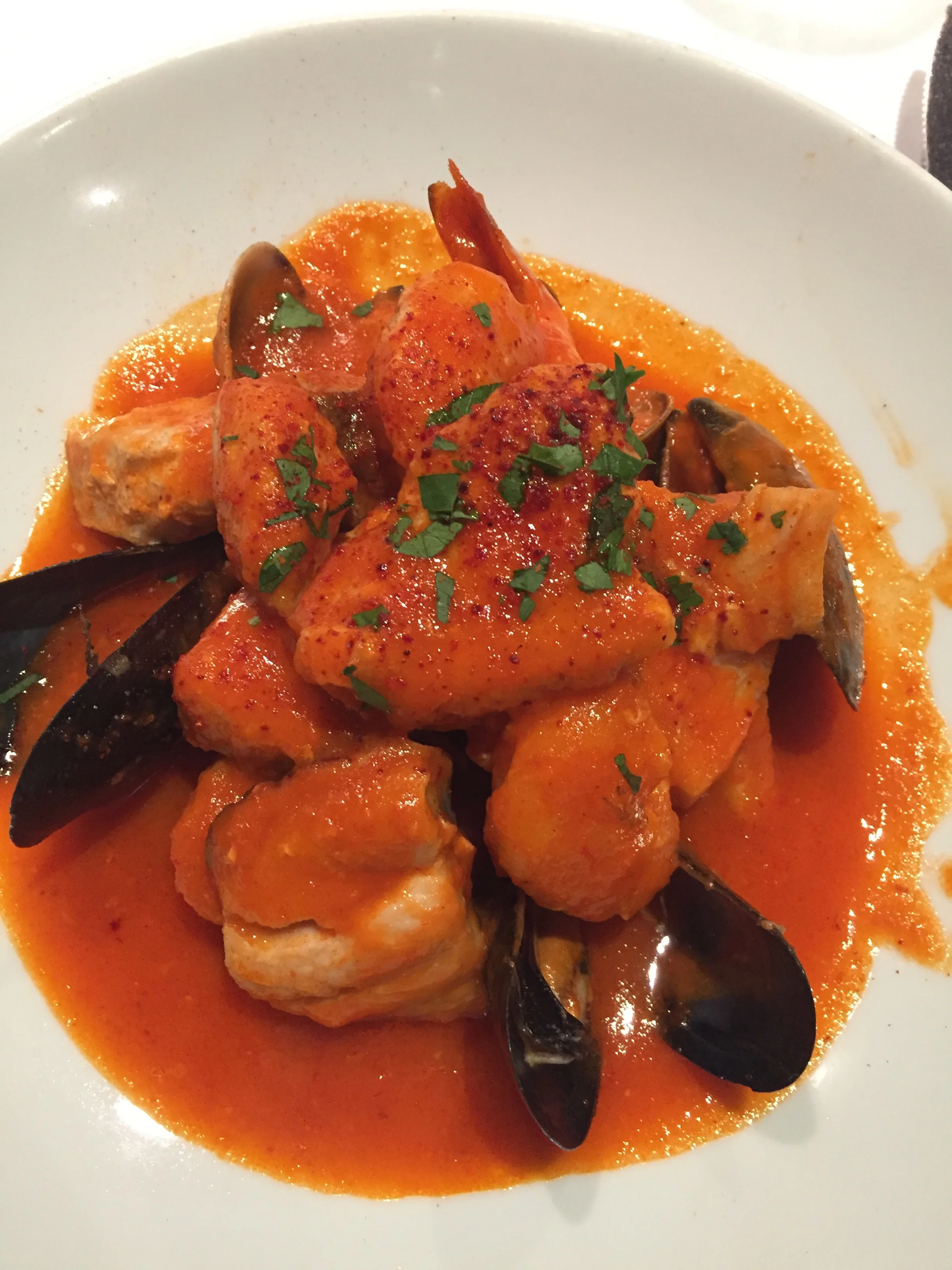 Seafood + Shellfish Stew “Bizkaiko,” Pepper Sauce