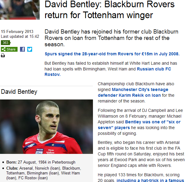 Almost back where it all started (Arsenal move imminent if he impresses at Rovers)...