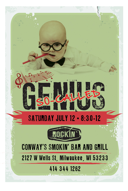 Promotional Posters - Client plays 60s/classic rock and wanted a "retro vibe" for their posters to promote gigs.