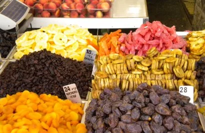 Dried fruits from the market 