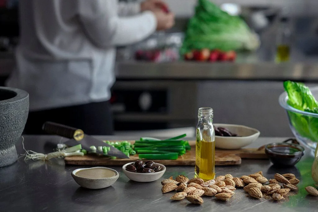 Cooking ingredients on table