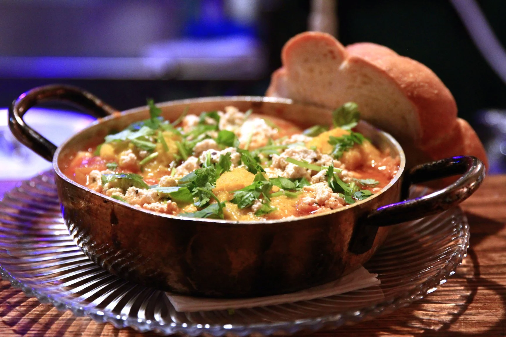 Zakaim’s innovative take on shakshuka, with lima beans and turmeric instead of poached eggs. Photo: Zakaim