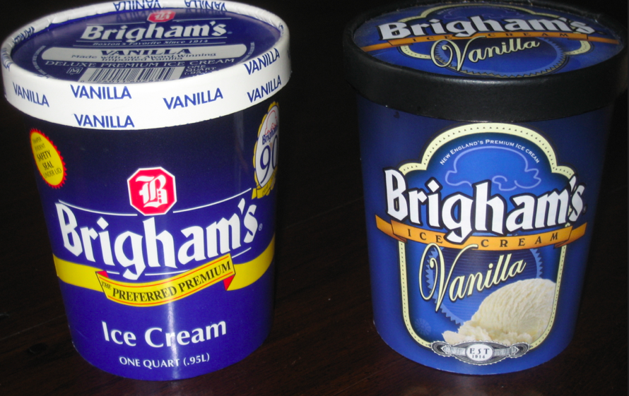 A fresher look for Brigham's - Design (Right) by Rattle Advertising.
