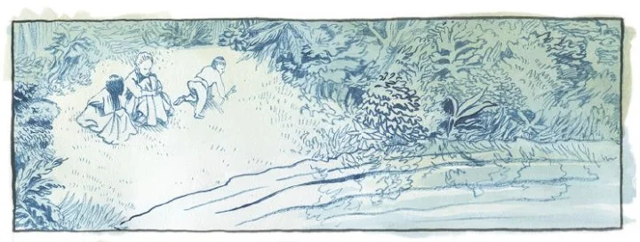 A panel from The River by Alexis Deacon