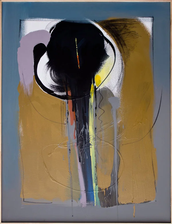 Dunce | Found paint , mixed media on canvas | 30x40
