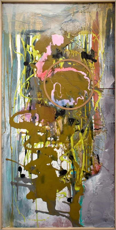 Application authorization Schedule D- returned for insufficient information | Found paint. mixed media on panel | 24x48