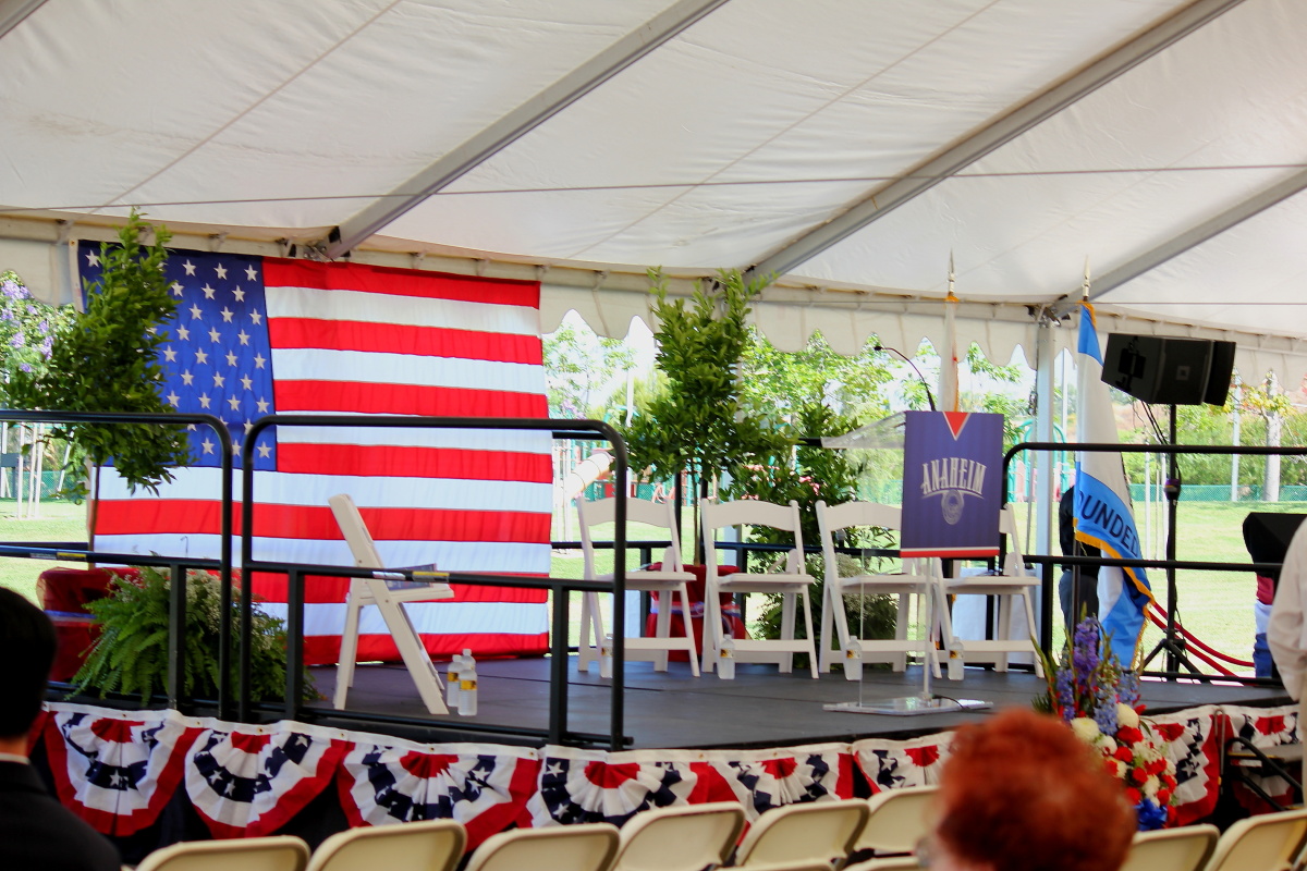   Ronald Regan Park Dedication. Anaheim, CA 2011  