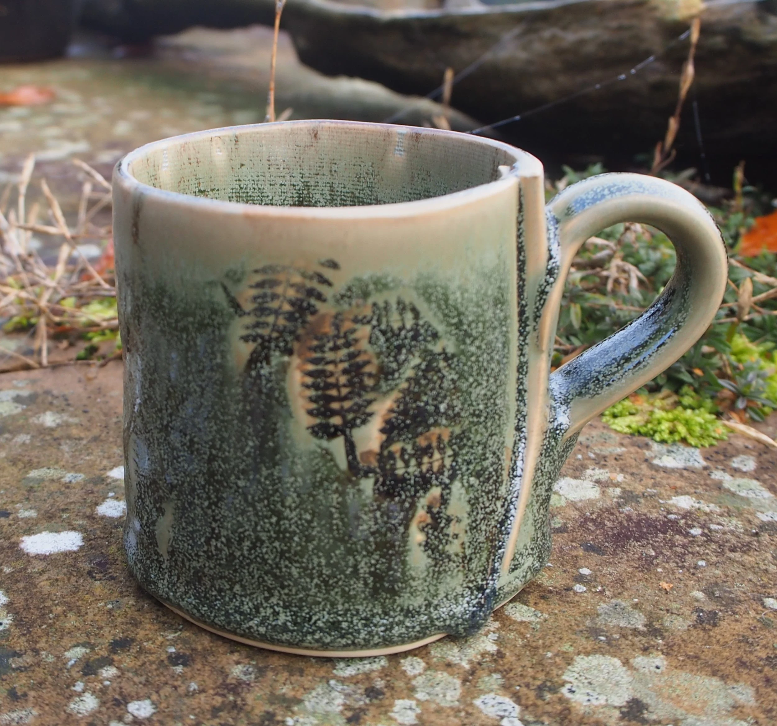 Slab built 8 x 7 cms  Speckled green £17.50