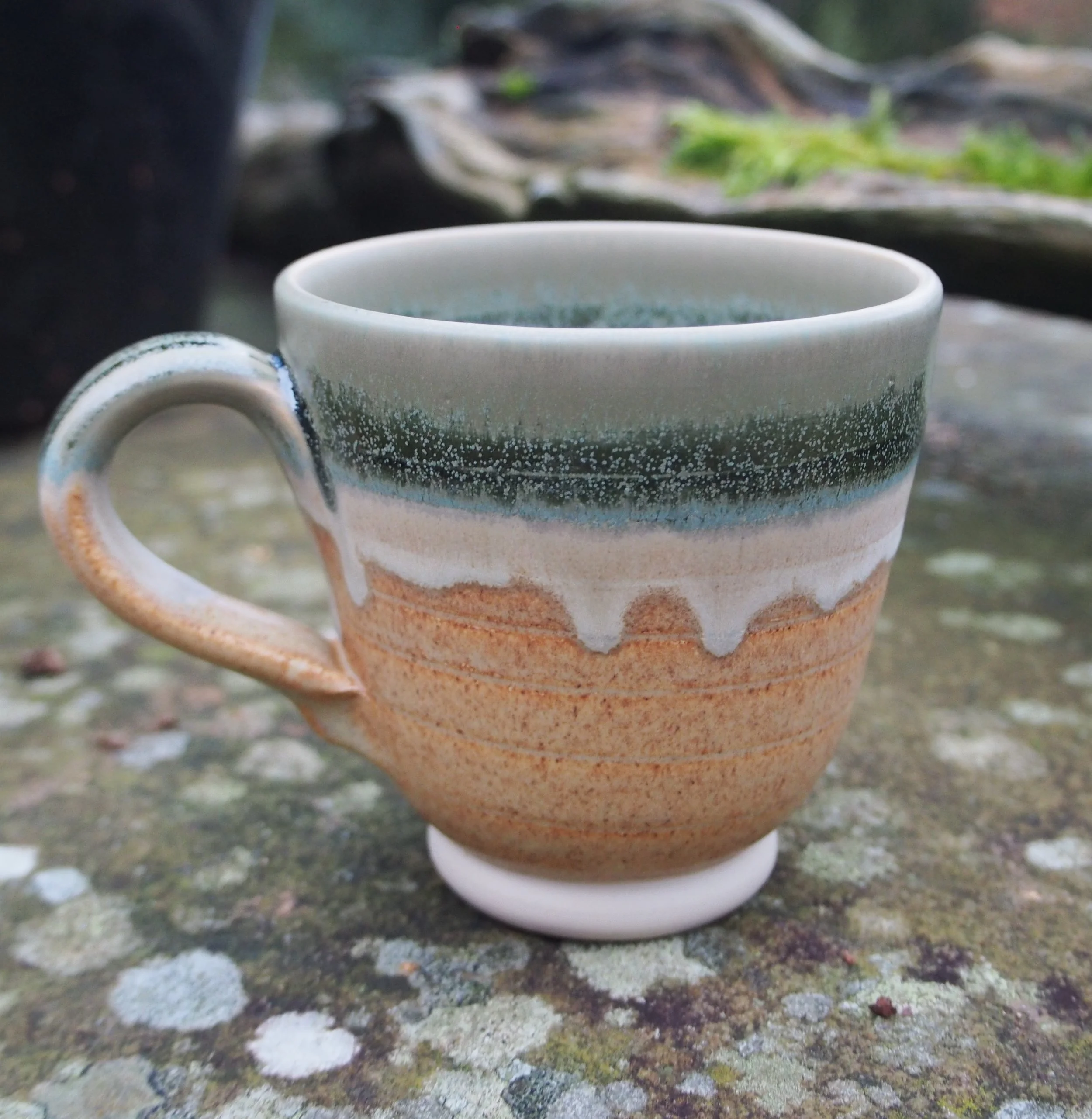 9 x 9 cms  Speckled green, oatmeal £17.50