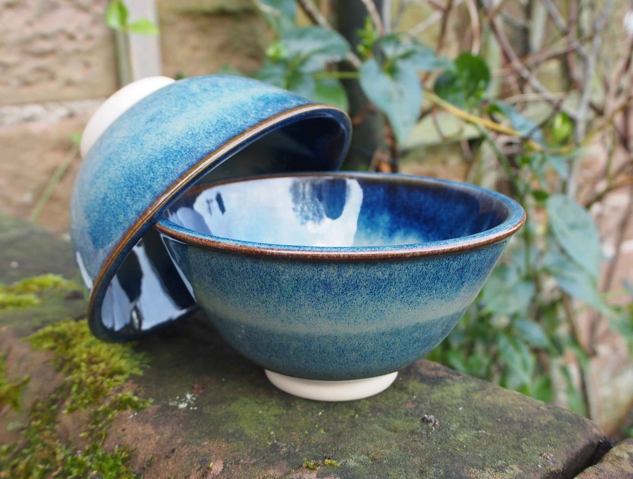 Cereal, soup or pudding bowl. 14.5 x 7.5 cms  Smoky blue £13.00