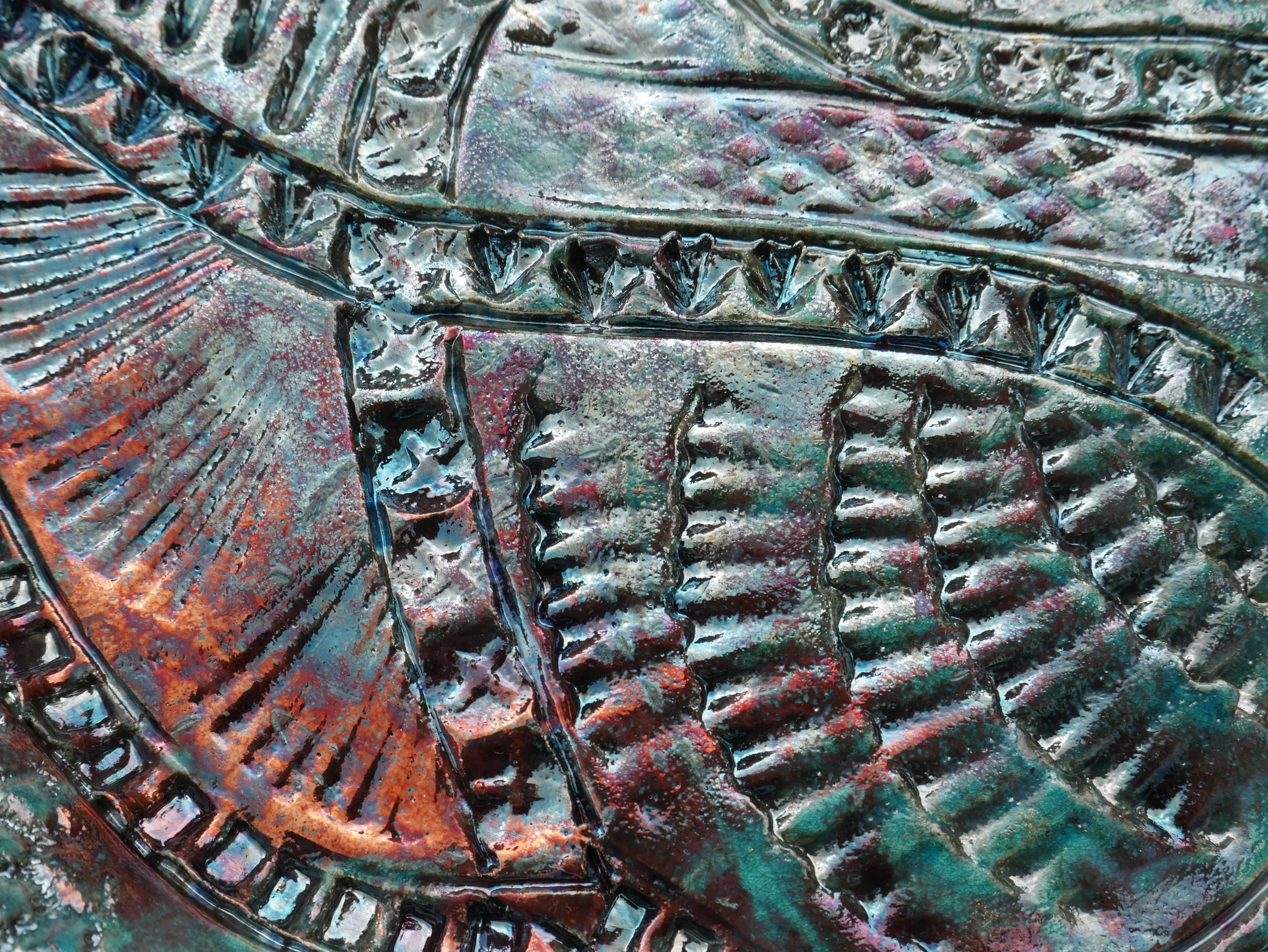   Raku -fired bowl detail  