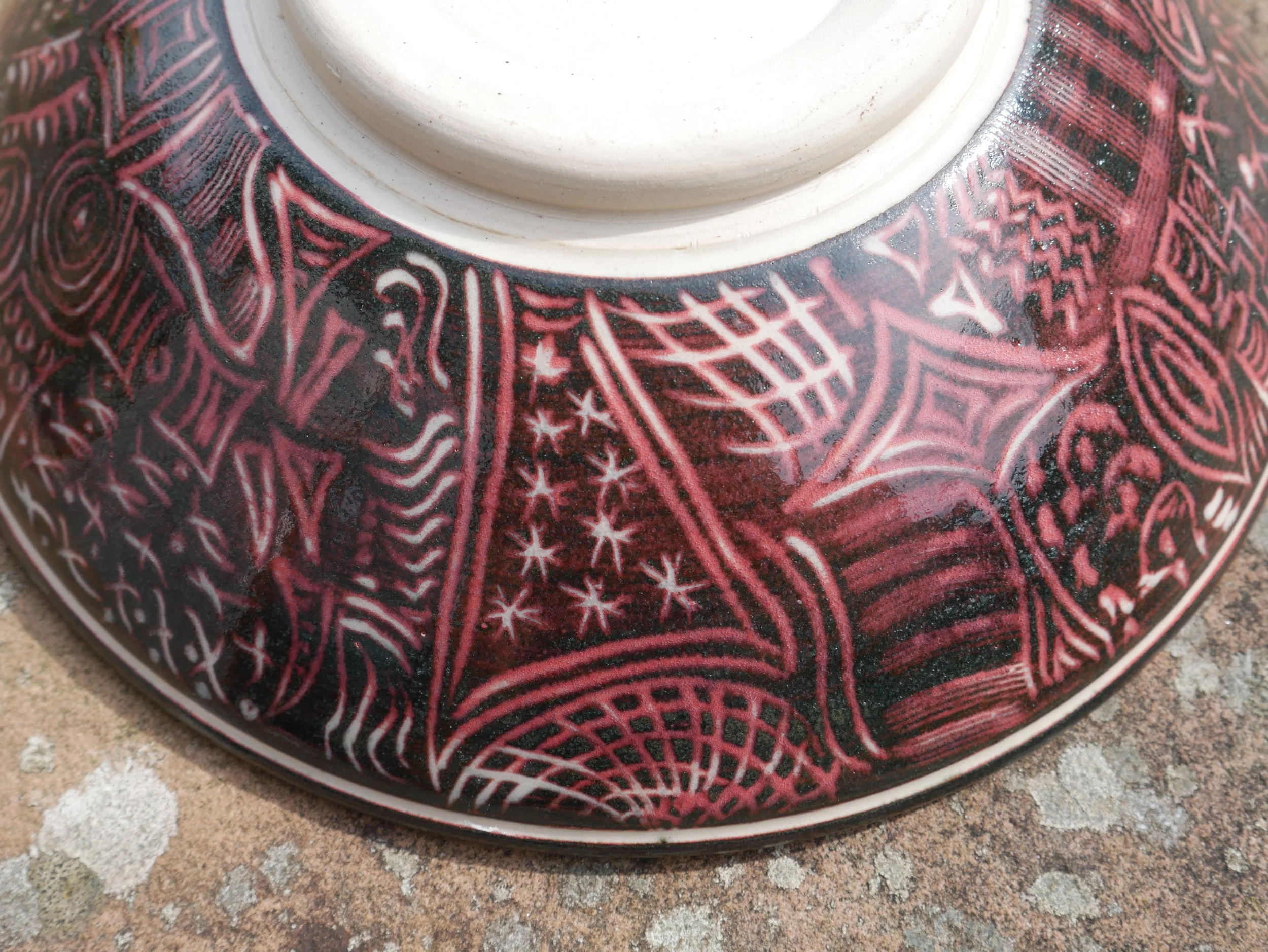   Sgraffito bowl...underside, detail  