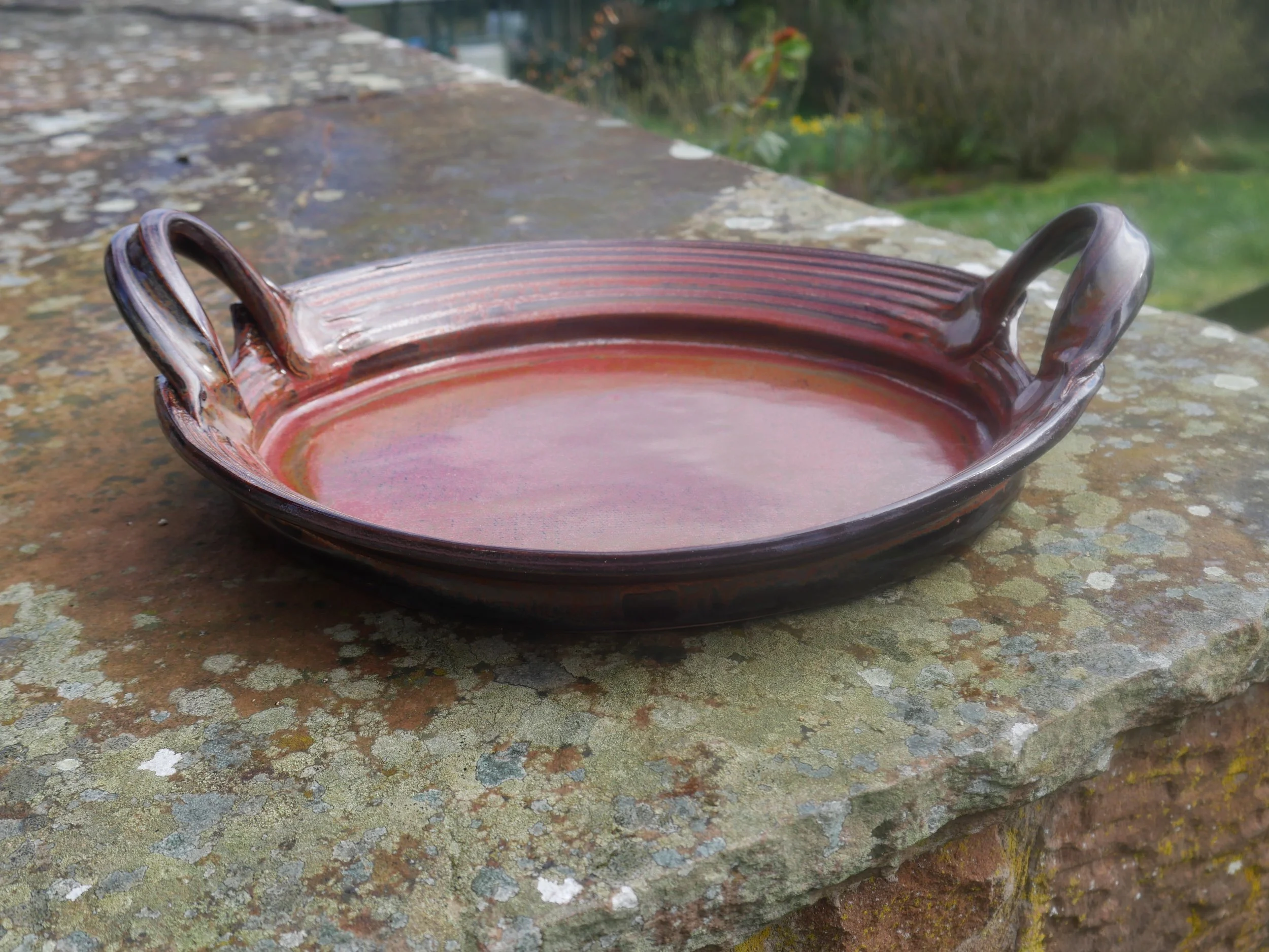 Oval platter. 35 x 9.5 cms £85.00