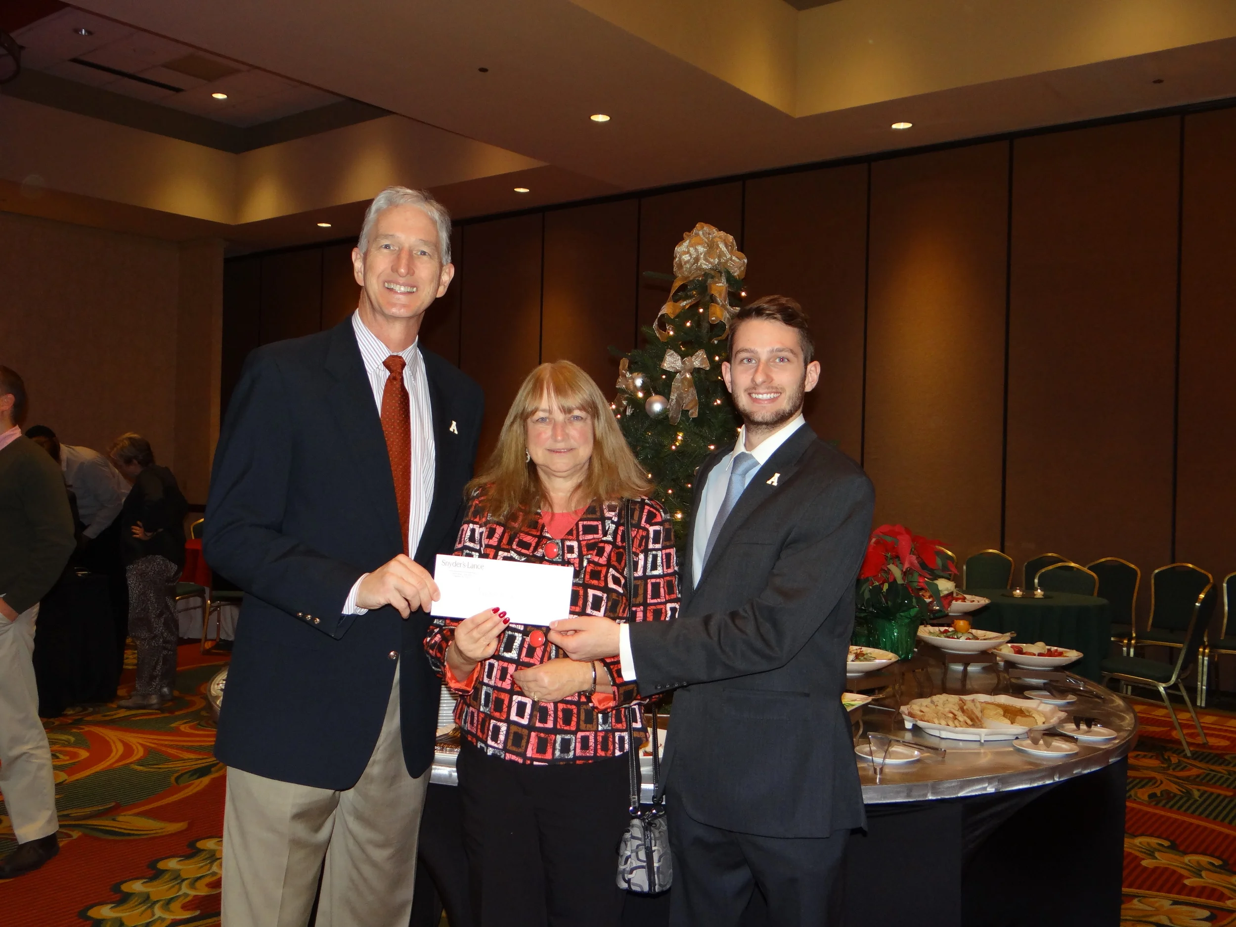 The presentation of the $10,000 donation check to Appalachian St.