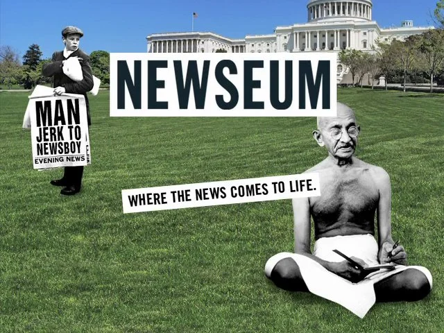 Newseum - Ghandi.Newsboy