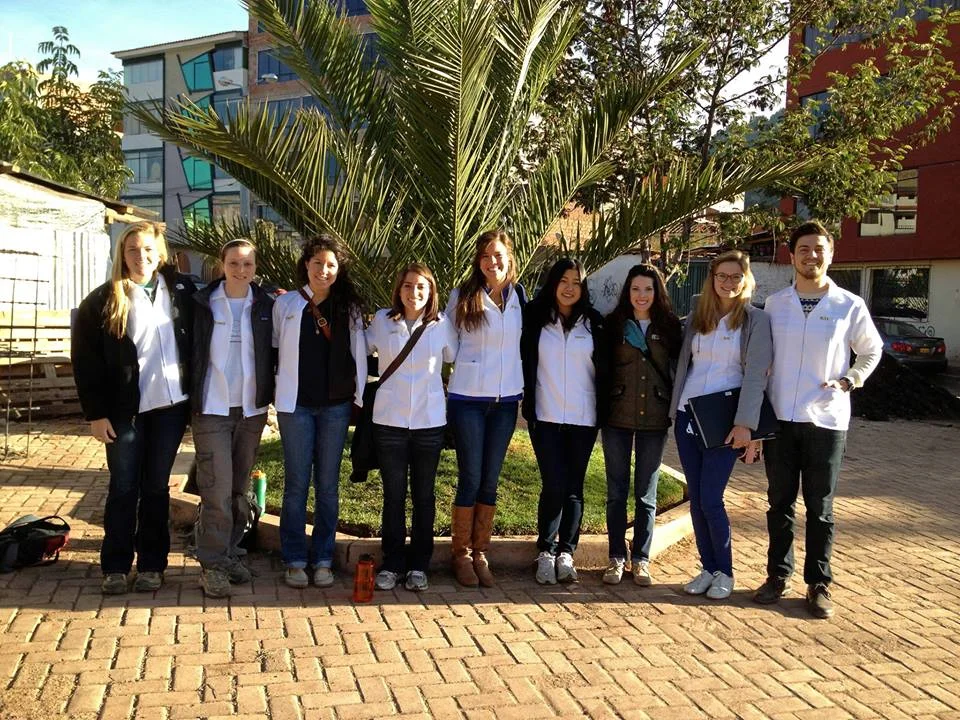 Our fantastic summer interns ready for Day 1 of our Peru study! From left to right: Amy Scheel, Jenny Nepom, our Peru Project Coordinator, Vanessa Rivera, Dani Corona, Jenny Poliwka, Joanie Kim, Lauren Braun, our founder, Anca Dogariou, and Alex Bozzette, our Ecuador Project Coordinator. Photo taken: June 1, 2013. 