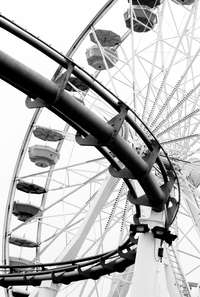 Coaster and Ferris Wheel