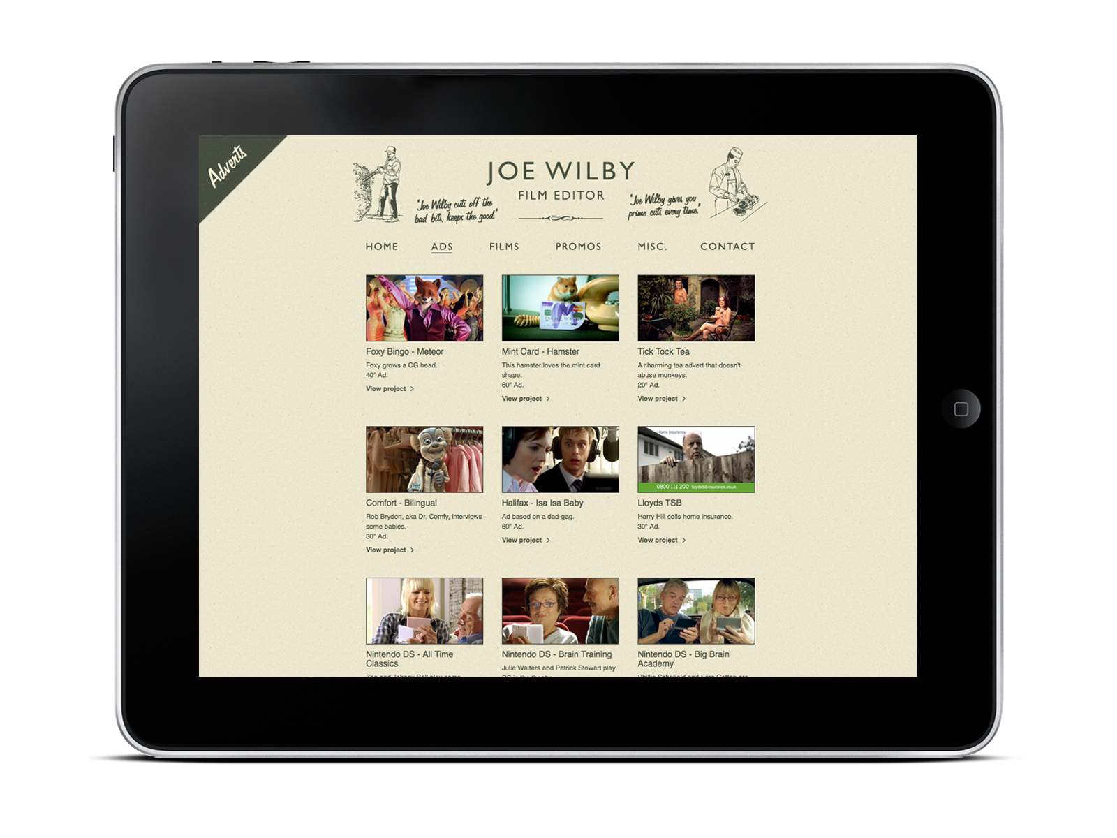 Joe Wilby Website Design