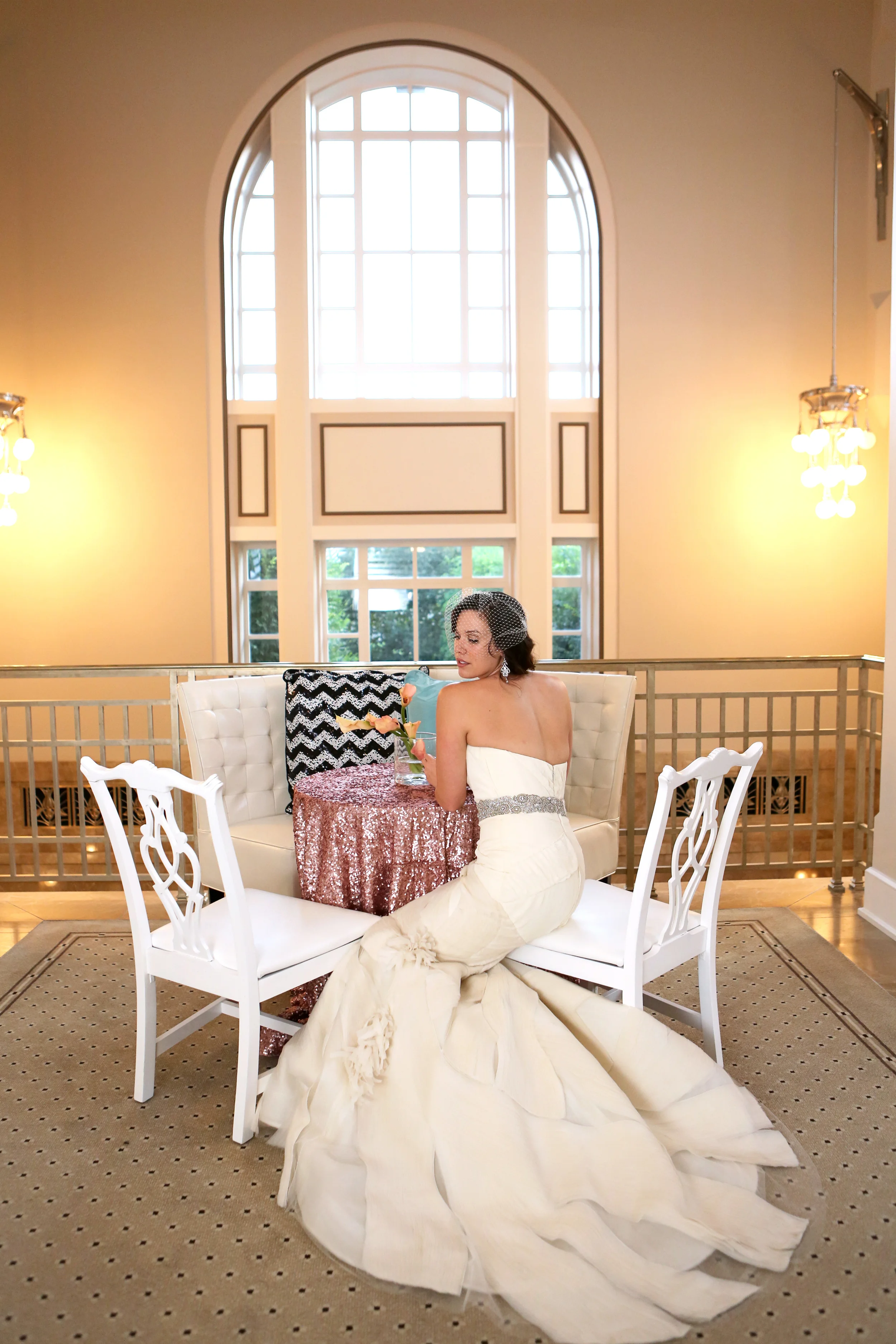 banquette - leather 3 with chippendale chairs.JPG