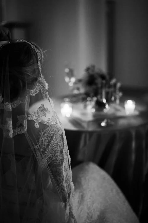 The bride awaits her wedding reception at Schermerhorn Symphony Center in downtown Nashville, TN. Wedding planning &amp; design by Big Events Wedding.