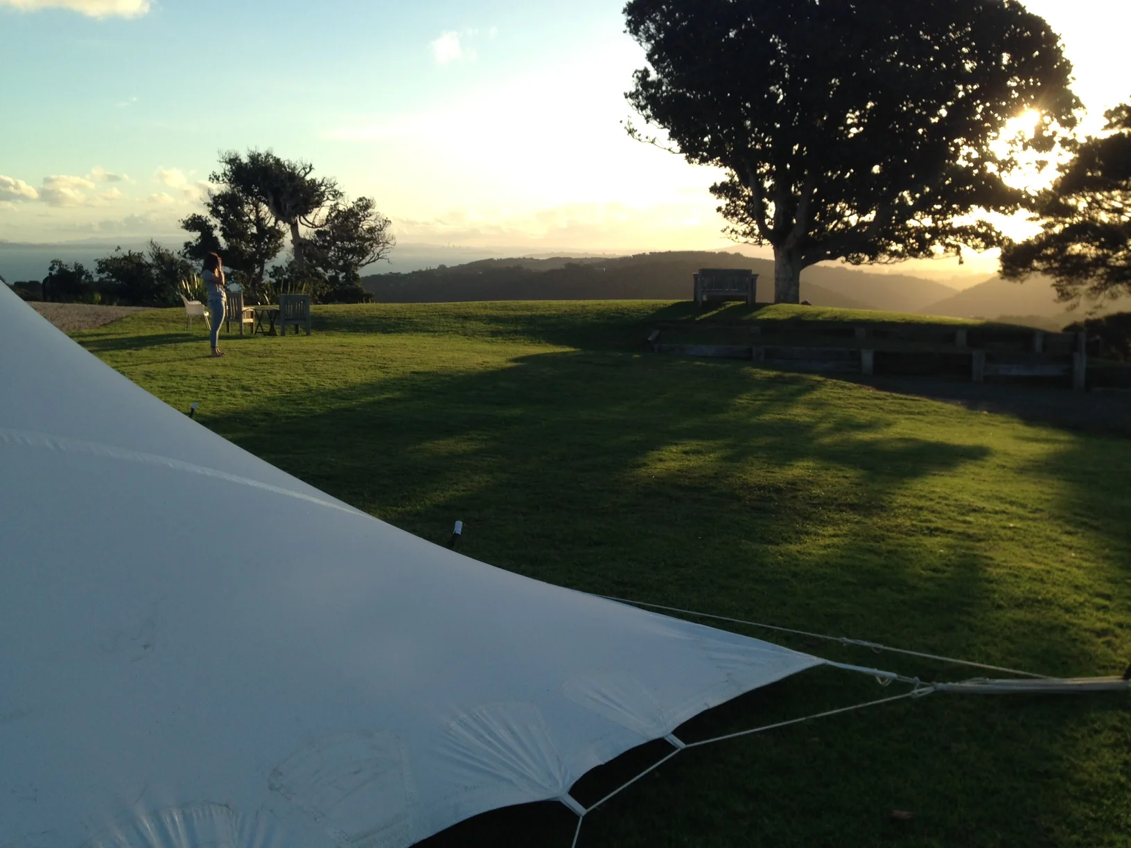 View from the Island Styles Marquee at Batch Winery, Waiheke Island. April 2014