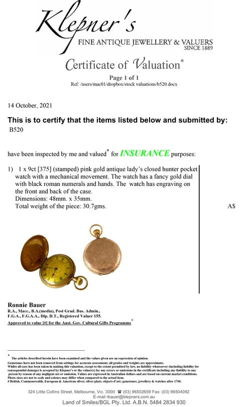 Jewellery Valuation Watch Valuations Near Me Edwardian 9ct Pink