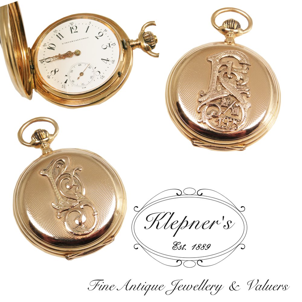 Antique Pocket Watches, Fob Watches & Vintage Wrist Watches — Klepner's  Fine Antique Jewellery & Valuers- Antique Engagement Rings