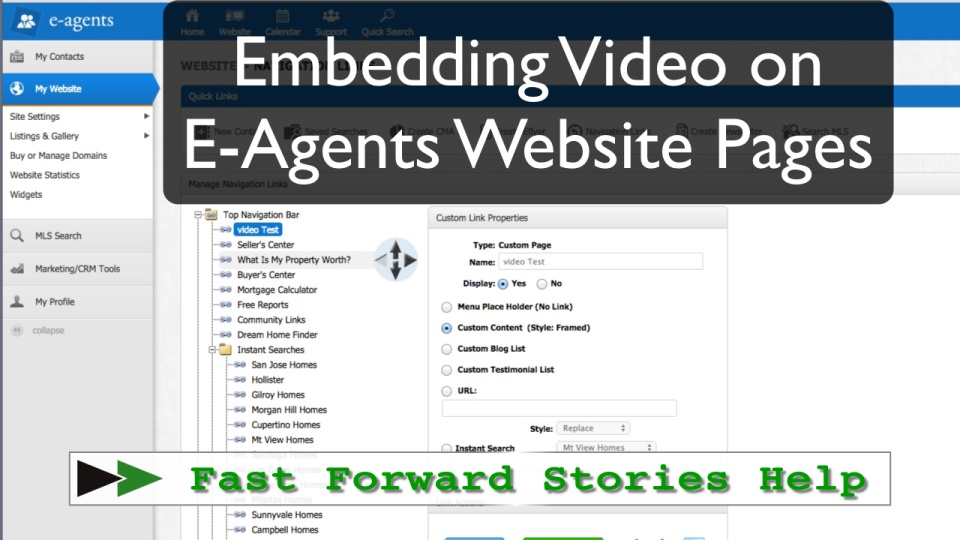 Video Embeds on E-Agents Website Pages