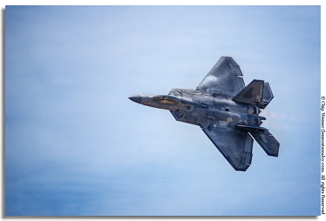 This F-22 Raptor gets put through it's paces as it thunders through the skies over Tampa 