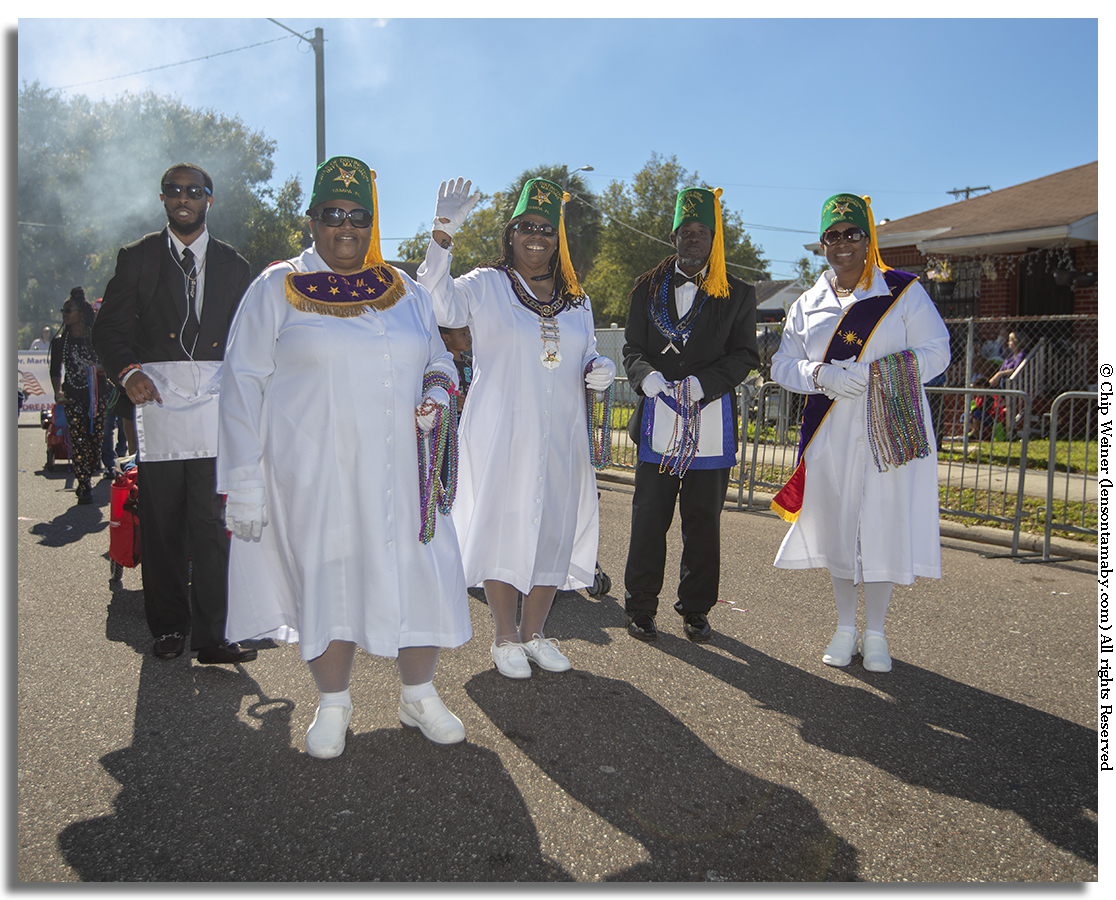 Jewels of Distinction Chapter 561 of the International F. & A. M. Masons -A Christian Based Community Service Organization located in Tampa, FL, beads up to celebrate