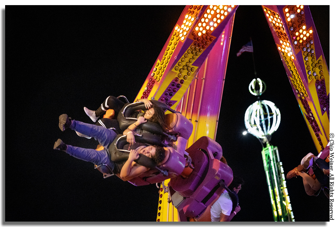 Yep, this one flings you sideways and backwards. It's hard to tell if the screams from the riders are from fear or jubilation.