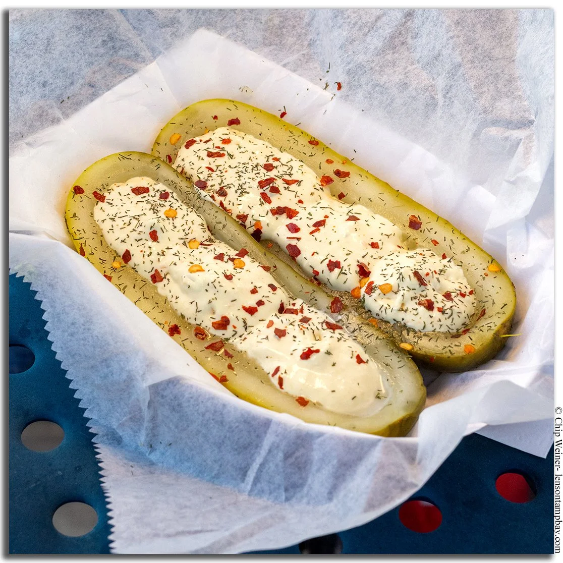 Tampa Fair Food Find: Stuffed Double Pickle with Red Pepper