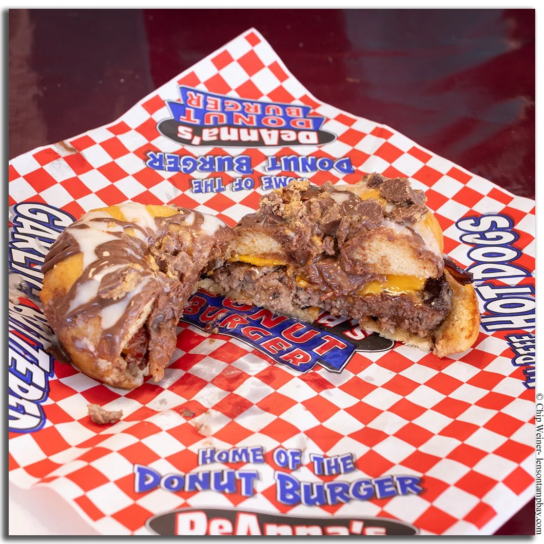 Deep-Fried Madness: Reese’s Pieces Donut Cheeseburger at the Florida State Fair