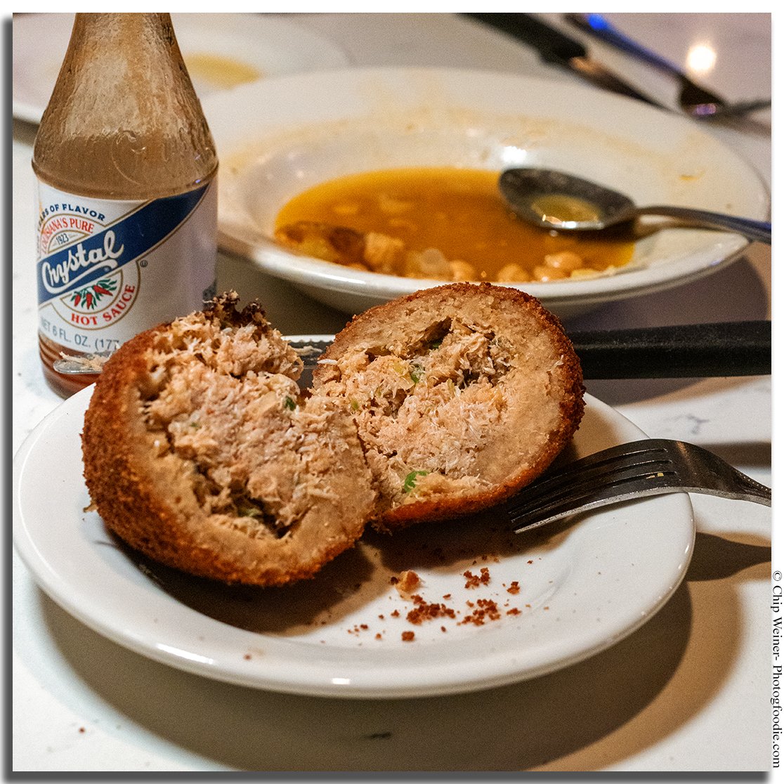 Carmine's deviled crab cross section