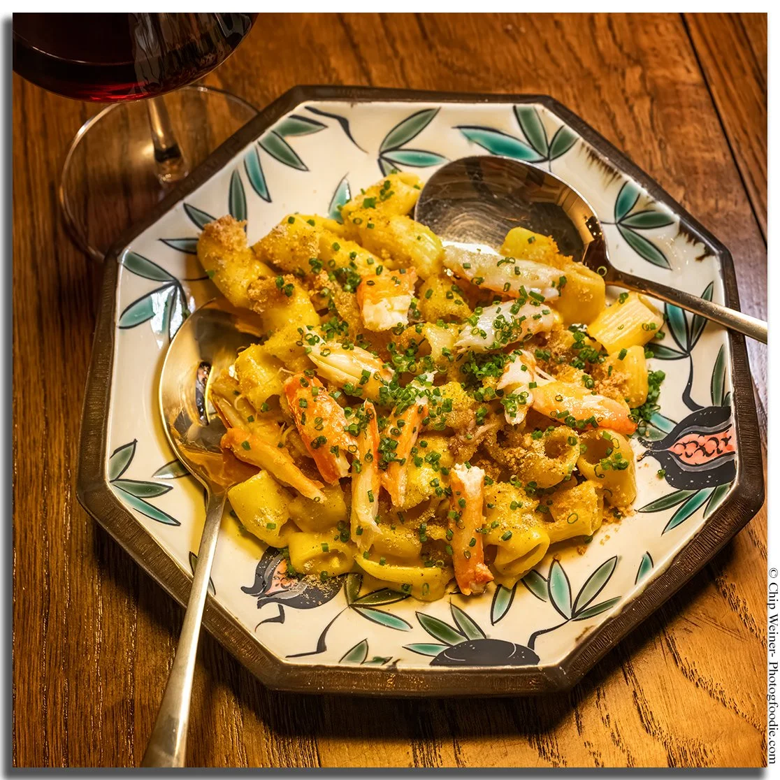 Mezzi rigatoni at Kinjo with Hokkaido snow crab, kabocha cream, and toasted cardamom