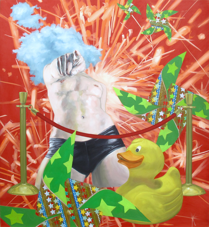 ​Point, 2012, 48"x52", oil on panel​​