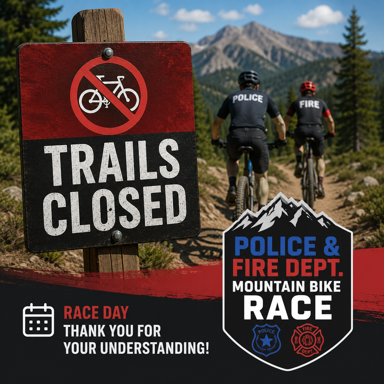 Blankets Creek Trails Closed for Police &amp; Fire Dept Games
