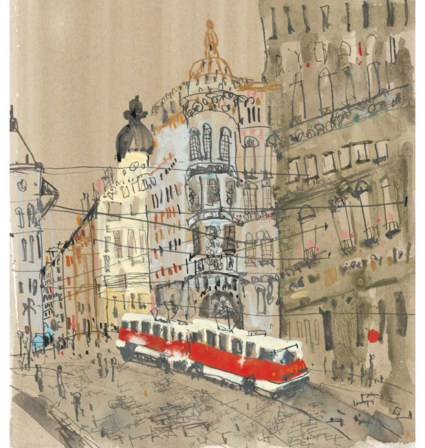   'Red Tram Prague' &nbsp; 