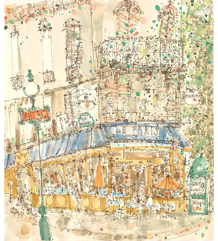   'Restaurant de Paris'  Giclee print 30 x 34 cm Edition size 195   £150 