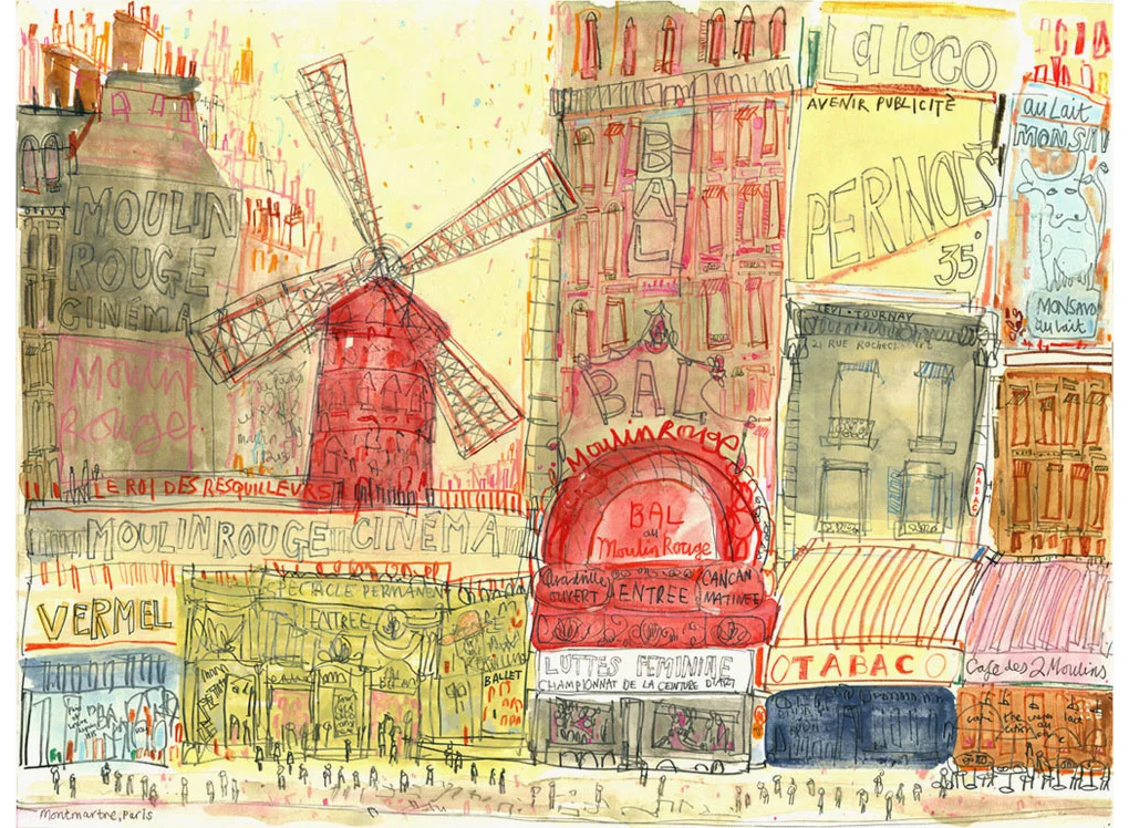 Paris Giclee print Image size 30 x 40 cm Edition size 195 £70 SALE (Was £145)