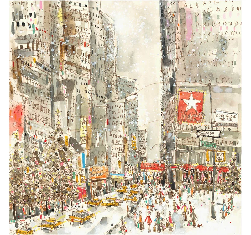 'Snow Falling on West 34th St' Giclee print 32 x 32 cm Edition size 195 £145