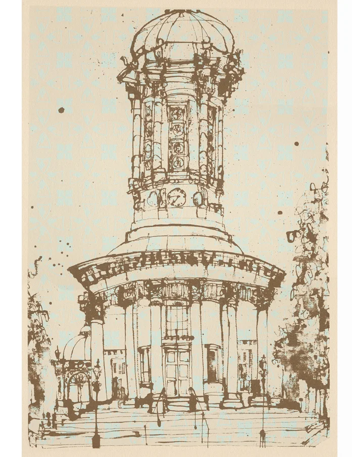 Saltaire United Reformed Church Sepia Screenprint 21 x 31 cm Edition size 150 £75